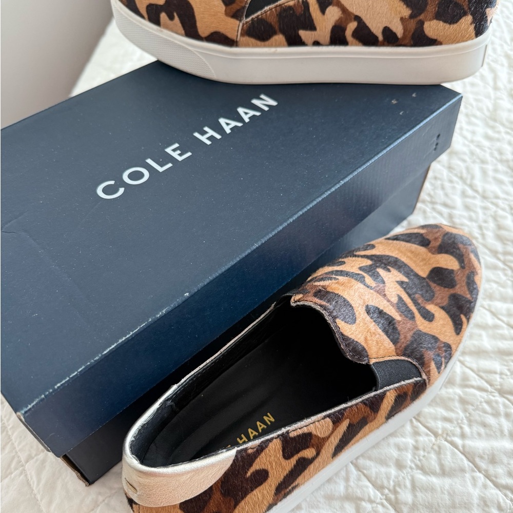 Cole Haan Women's Tan and Black Slip-On Sneakers - Picture 3 of 4